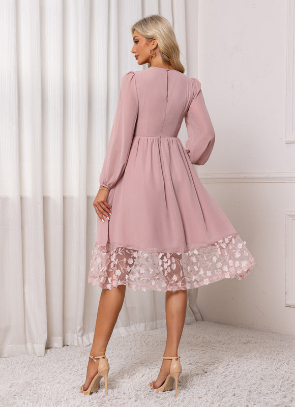 Robe Trapeze Rose Poudré - gallery 1