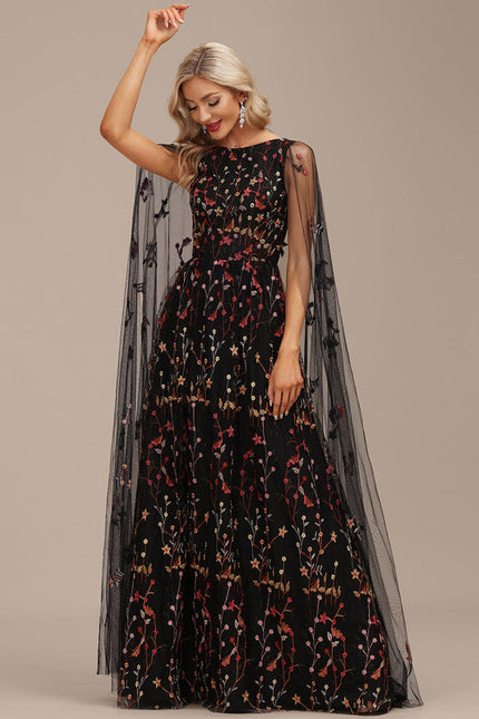 Robe Trapèze Nocturne Florale - gallery 6