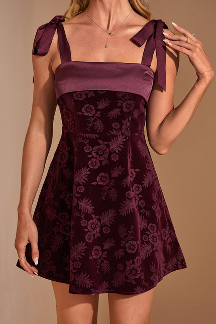 Robe Trapèze Asymétrique Fleurie - gallery 4