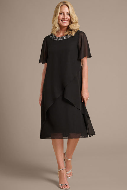 Robe Trapèze Ébène Élégante