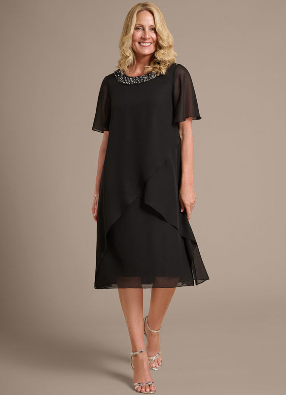 Robe Trapèze Ébène Élégante