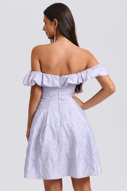 Robe Trapèze Lavande Fleurie - gallery 6