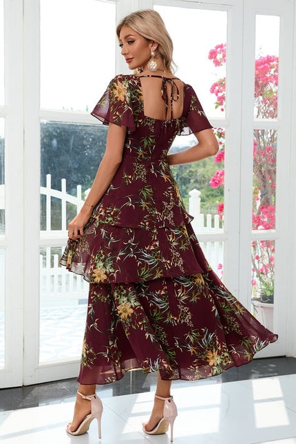 Robe Trapèze Fleur Rose Éthérée - gallery 4