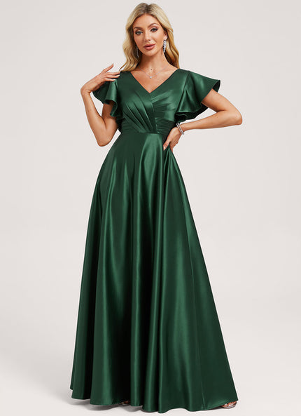 Robe Trapèze Fluide Vert Pâle
