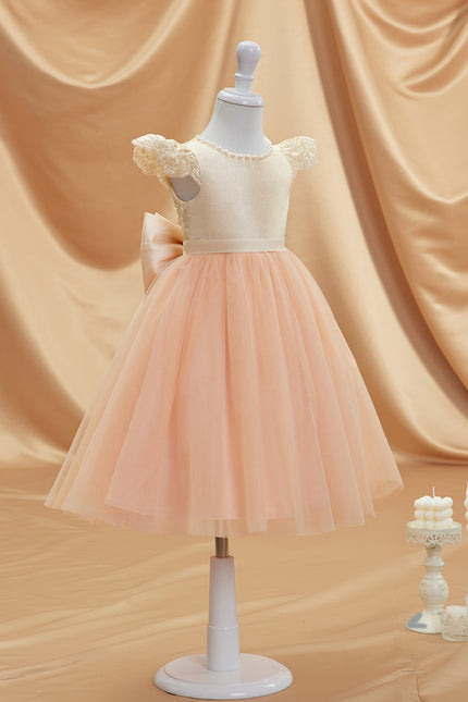 Robe Trapèze Pêche Élégante - gallery 3