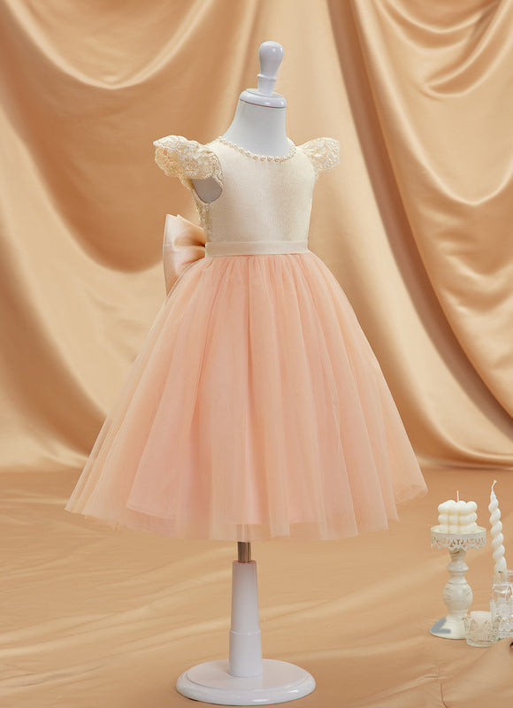 Robe Trapèze Pêche Élégante - gallery 3