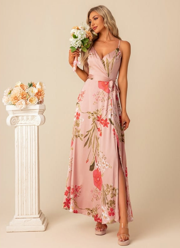 Robe Trapèze Floral Satinée