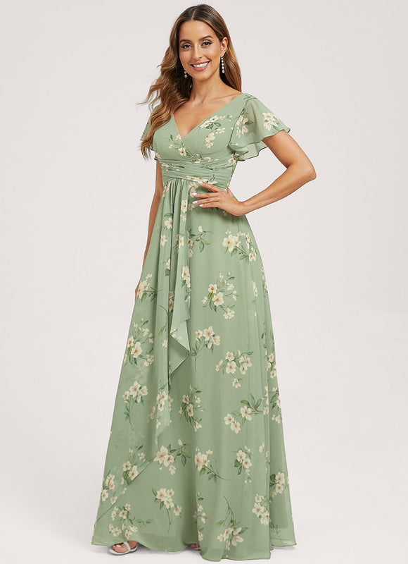 Robe Trapèze Mousseline Fendue - gallery 2