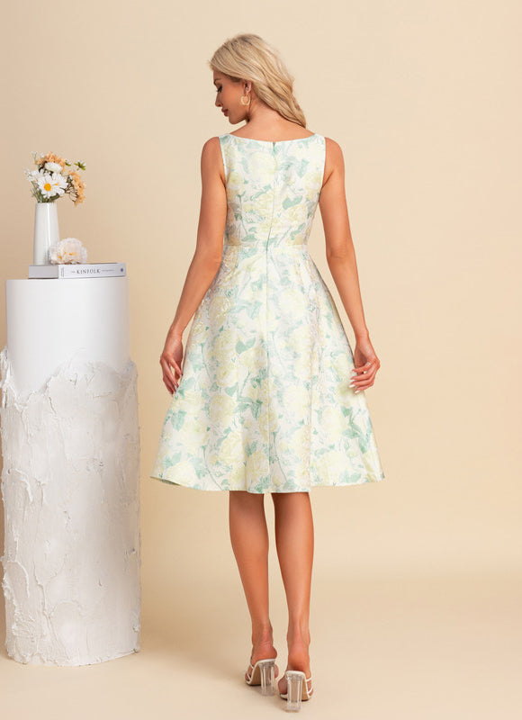 Robe Trapèze Midi Romantique - gallery 1