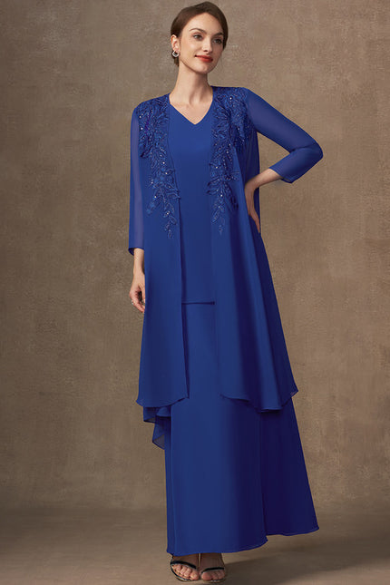 Robe Trapèze Élégance Azur Vibrante - gallery 1