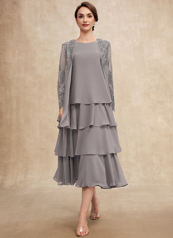 Robe Trapèze Grise Volante