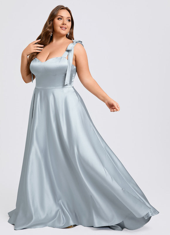 Robe Trapèze Ciel Satiné Chic - gallery 9