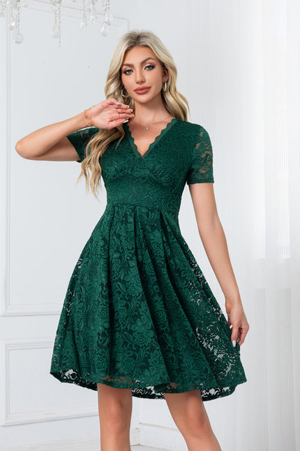 Robe Trapèze Émeraude Enchanteresse