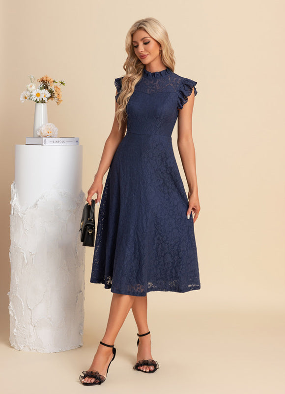 Robe Trapeze En Dentelle
