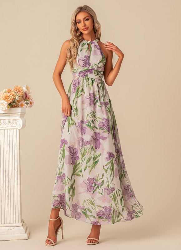 Robe Trapèze Fleurie Élégante - gallery 1