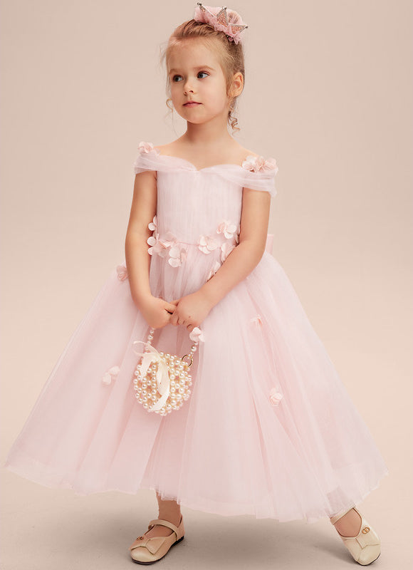 Robe Trapèze Rose Pastel À Fleurs 3D - gallery 4