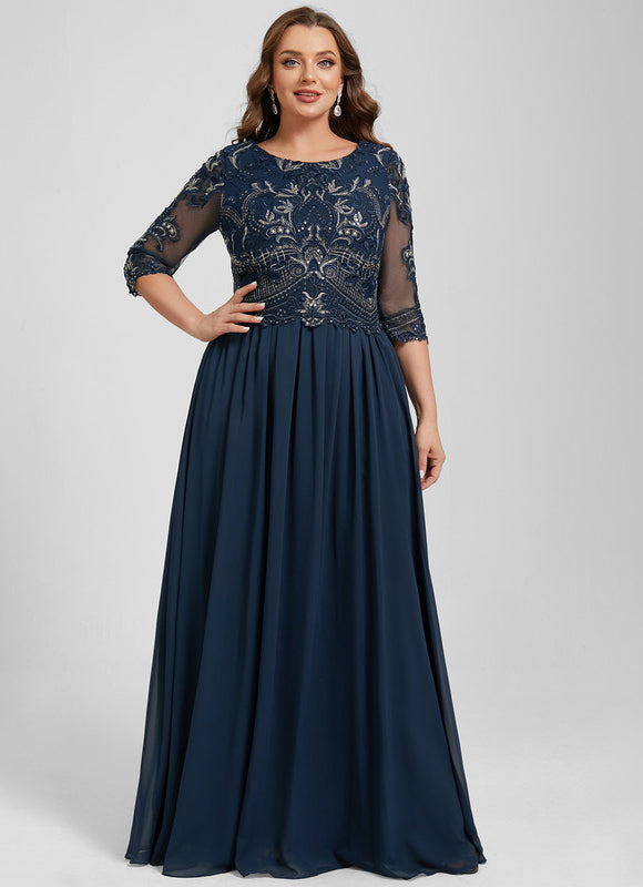 Robe Trapèze Élégance Marine Brodée - gallery 9