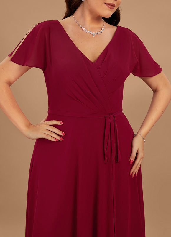 Robe Trapèze Longue Beige Élégante - gallery 7