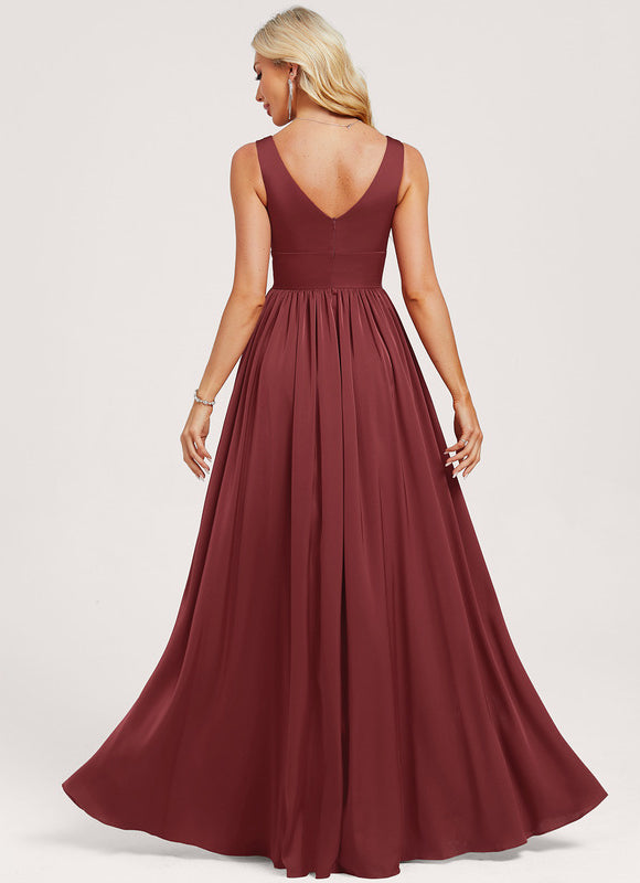 Robe Trapèze Nuit Bordeaux Velours - gallery 4