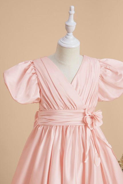 Robe Trapèze Satinée Poudrée - gallery 2