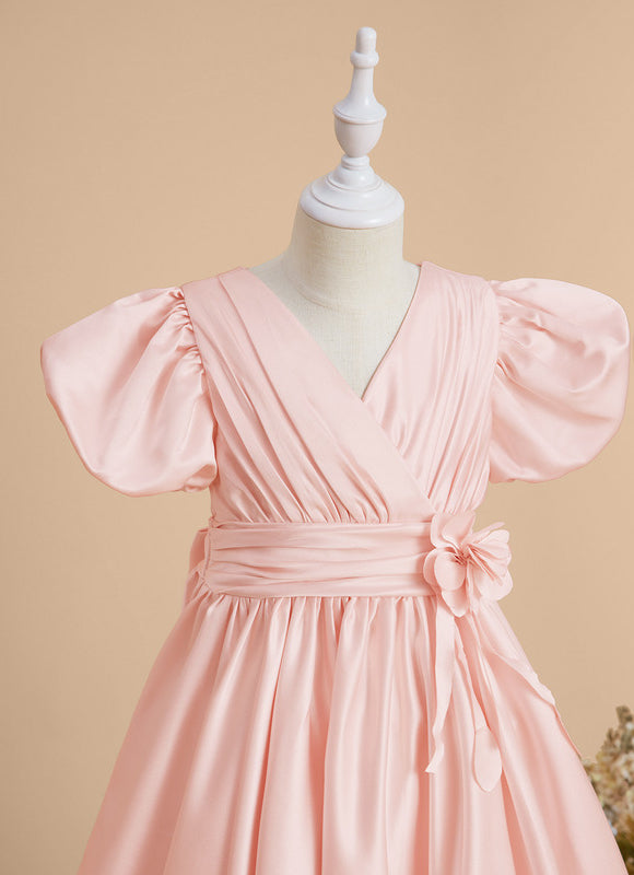 Robe Trapèze Satinée Poudrée - gallery 2