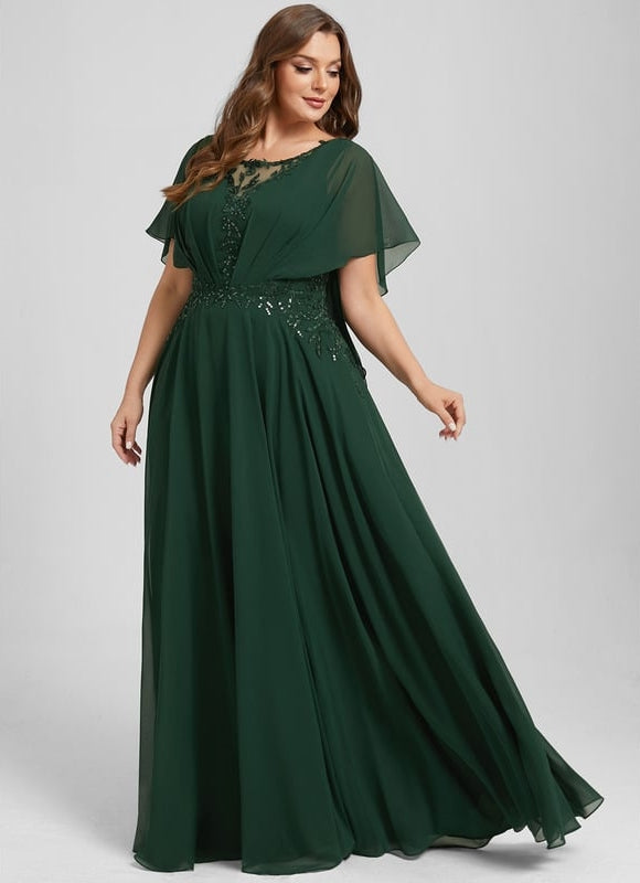 Robe Trapèze Élévation Émeraude - gallery 9