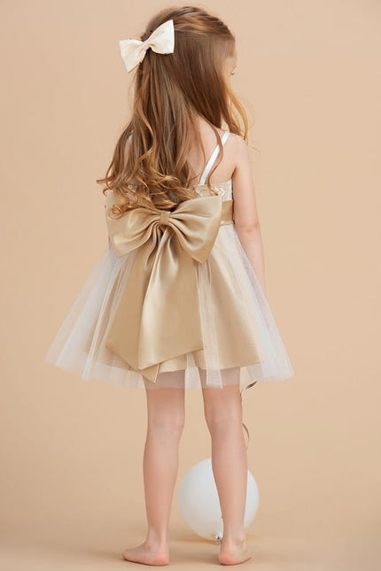 Robe Trapèze Crème Dentelle Tulle<Br> - gallery 3