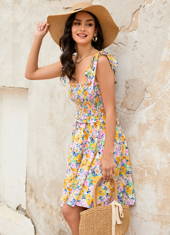 Robe Trapèze Fleurie Été Joyeux - gallery 6