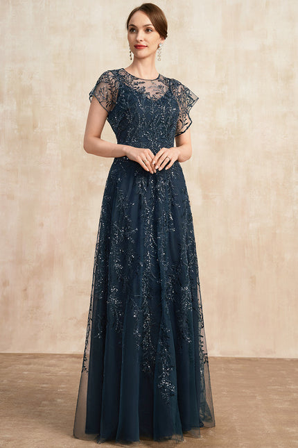 Robe Trapèze Éclat Bleu Nuit - gallery 6
