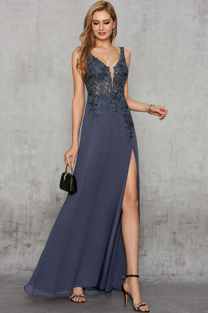 Robe Trapèze Marine Éclatante - gallery 2