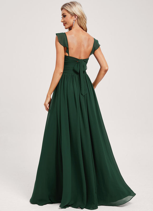 Robe Trapèze Mousseline Fendue - gallery 4