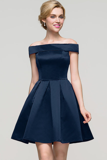 Robe Trapèze Satinée Ébène - gallery 2