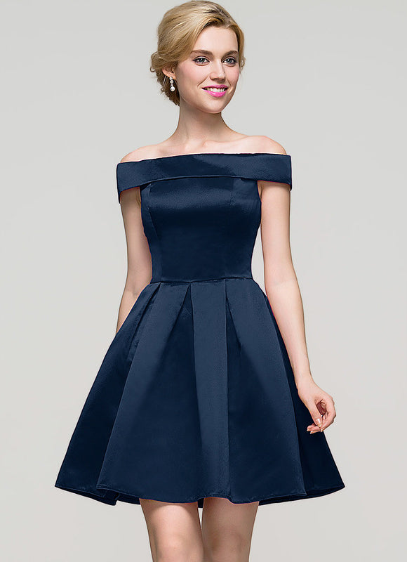 Robe Trapèze Satinée Ébène - gallery 2
