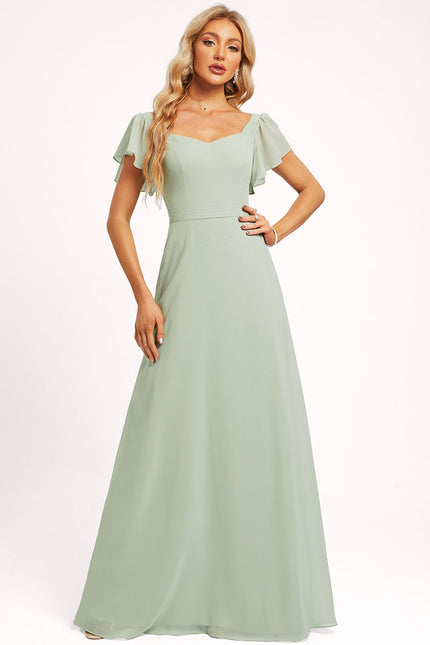 Robe Trapèze Mousseline Fendue - gallery 5