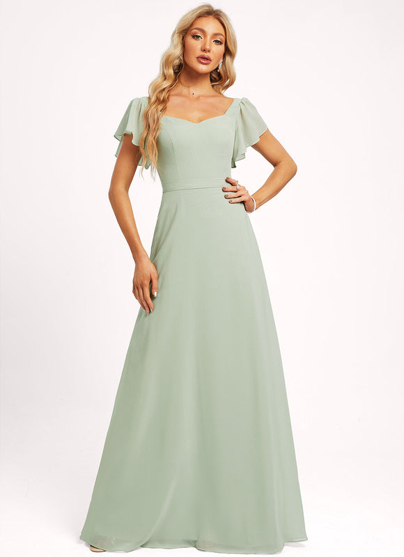 Robe Trapèze Mousseline Fendue - gallery 5