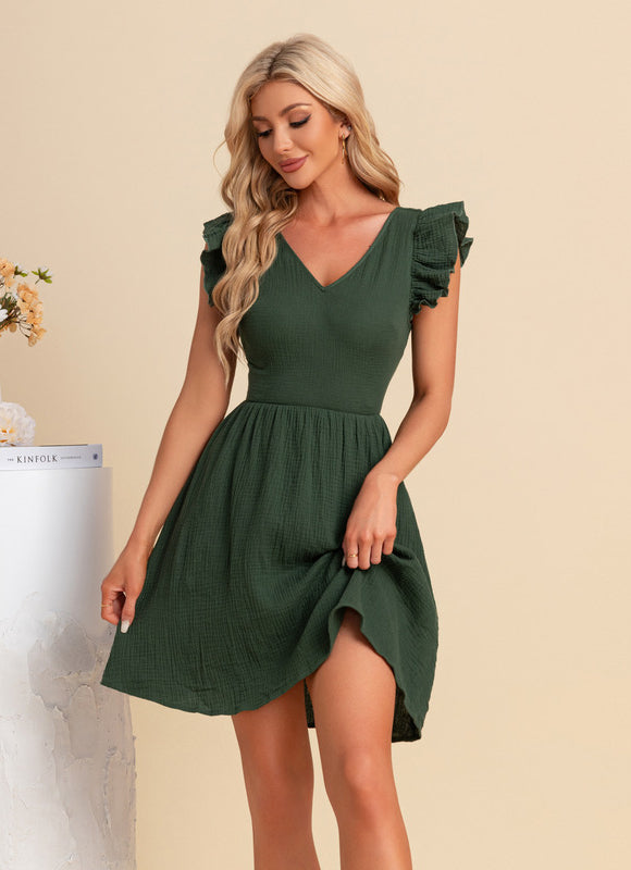 Robe Trapèze Verte Chic - gallery 5