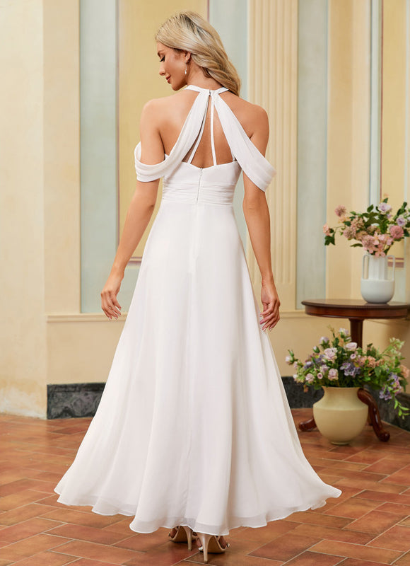 Robe Trapèze Éthérée Blanche - gallery 5