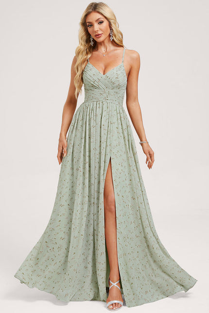 Robe Trapèze Longue Beige Élégante