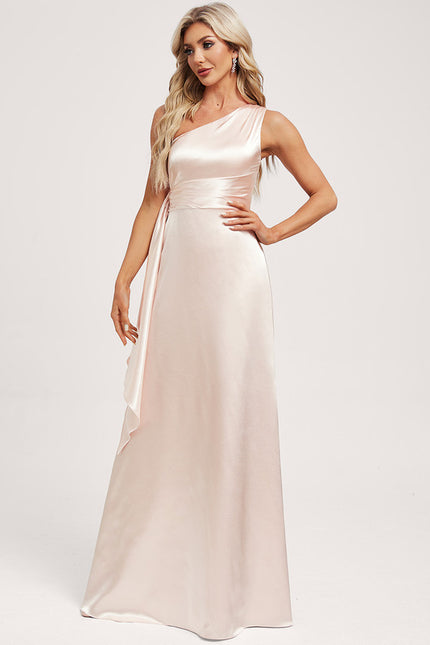 Robe Trapèze Bleu Satiné Élégant - gallery 1