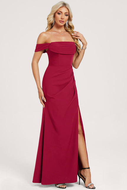 Robe Trapèze Bordeaux Élégante - gallery 2