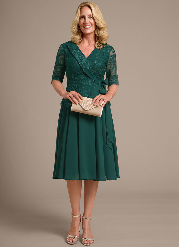 Robe Trapeze Verte - gallery 4