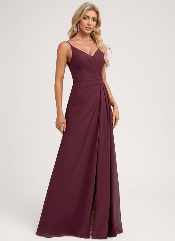 Robe Trapèze Mousseline Fendue - gallery 2