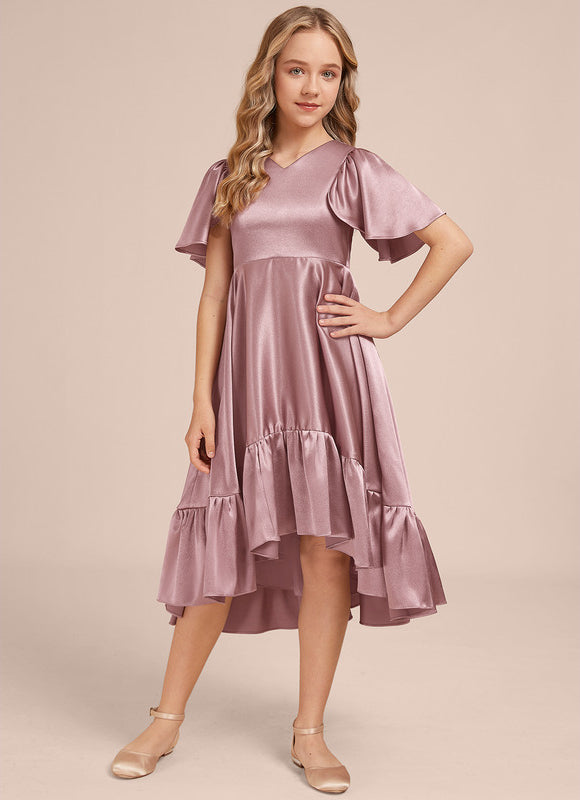 Robe Trapèze Satin Ciel - gallery 5