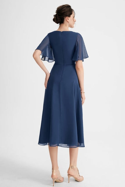 Robe Trapèze Flottante Verte - gallery 5