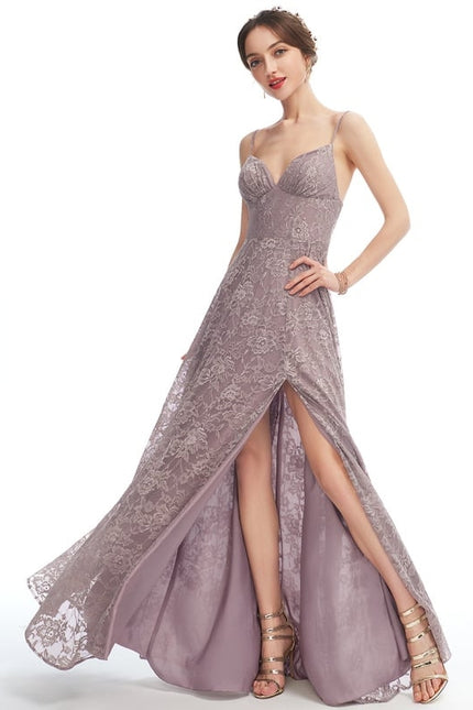 Robe Trapèze Dentelle Lavande - gallery 4