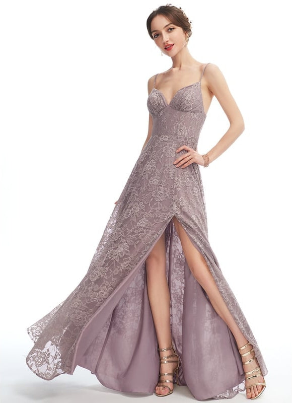 Robe Trapèze Dentelle Lavande - gallery 4