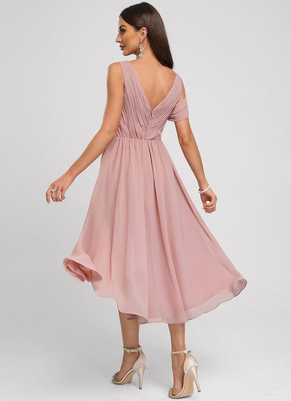 Robe Trapèze Plissée Émeraude - gallery 3
