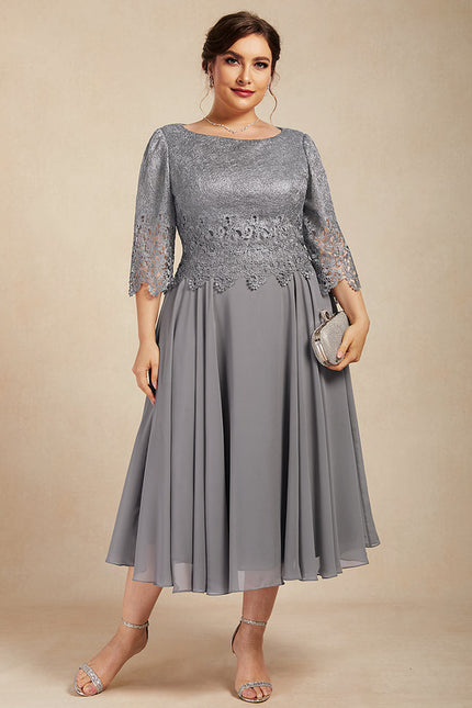 Robe Trapèze Lilas Élégant - gallery 5