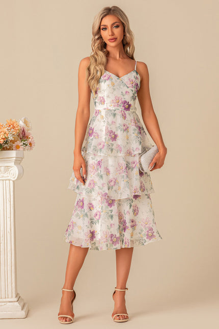 Robe Trapèze Florale Éthérée - gallery 5