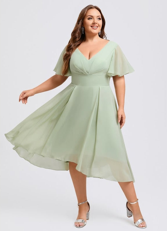 Robe Trapèze Fluide Asymétrique - gallery 7